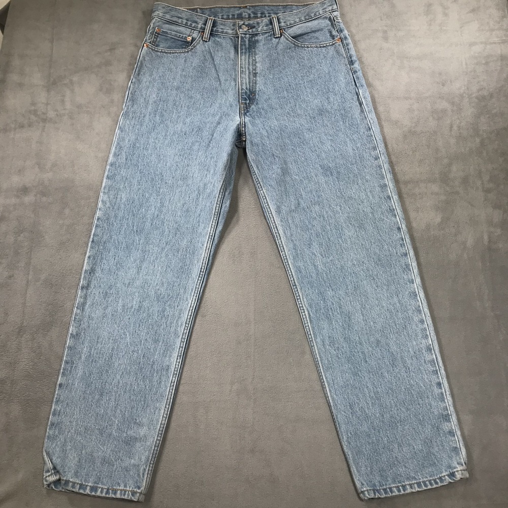 Levi's Jeans Men's 36x32 Light Wash Blue Denim 550 Relaxed Fit Straight Leg